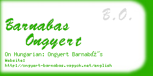 barnabas ongyert business card